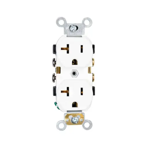 [CR20-W] RECEPTACULO DOBLE 20AMP BLANCO OLEGRAND